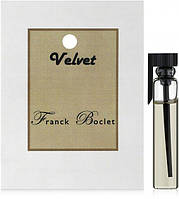 Оригинал Пробник Franck Boclet Velvet 1,7 ml виала ( франк бокле Вельвет ) парфюмированная вода