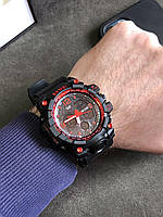 Мужские наручные часы Skmei 1155 Black-Red скмеи черные армейские с полимерным черным браслетом спортивные