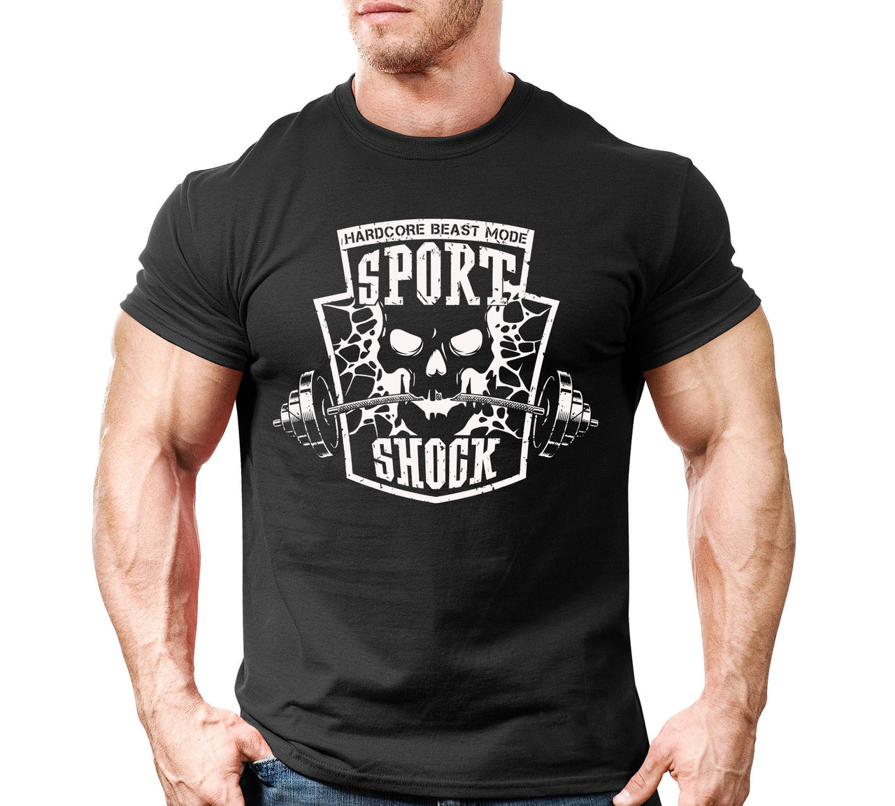 Футболка для бодібілдінгу SPORT SHOCK (різні кольори), фото 1