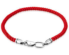 Браслет червона нитка із срібним замком