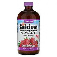 Bluebonnet Nutrition, Liquid Calcium, Magnesium Citrate Plus Vitamin D3, Natural Strawberry Flavor, ...