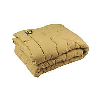 Зимнее шерстяное одеяло 140х205 бежевое стеганое микрофибра овчина (321.52ШУ)