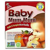 Hot Kid, Baby Mum-Mum, рисові галети з яблуком і гарбузом, 24 галети, 50 г (1,76 унції)