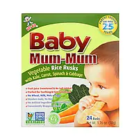 Hot Kid, Baby Mum-Mum, рисові галети з овочами, 24 галети