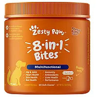 Zesty Paws, Core Elements, 8-in-1 Bites for Dogs, Multifunctional, All Ages, Peanut Butter, 90 Soft ...