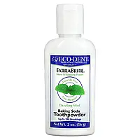 Eco-Dent, ExtraBrite, Baking Soda Tooth Powder, Fluoride Free, Dazzling Mint, 2 oz (56 g)