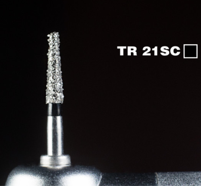 Алмазний бір MANI округлений конус TR-21SC (ISO 197/018) чорний.Оригінал., фото 1