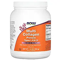 NOW Foods, Multi Collagen Protein, Type I, II & III, Unflavored, 16 oz (454 g)