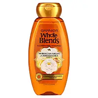 Garnier, Whole Blends, Illuminating Shampoo, Moroccan Argan & Camellia Oils Extracts, 12.5 fl oz (37 ...