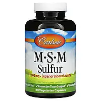 Carlson Labs, MSM Sulfur, 1,000 mg, 180 Vegetarian Capsules