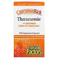 Natural Factors, CurcuminRich, Theracurmin, 120 Vegetarian Capsules