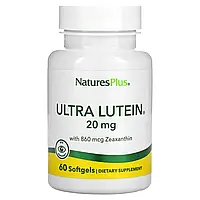 NaturesPlus, Ultra Lutein with Zeaxanthin, 20 mg, 60 Softgels