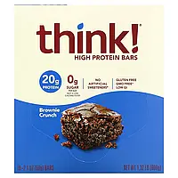 Think !, High Protein Bars, Brownie Crunch, 10 Bars, 2.1 oz (60 g) Each