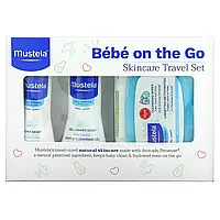 Mustela, Bebe On The Go, дорожній набір для догляду за шкірою, 3 предмети