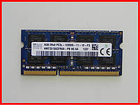 SODIMM DDR3 PC3L 4GB оперативная память SO-DIMM 1.35 V 2Rx8 PC3L 12800S 1600mHz Intel/AMD для ноутбука. бу