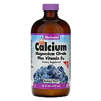 Bluebonnet Nutrition, Liquid Calcium Magnesium Citrate Plus Vitamin D3, Natural Blueberry Flavor, 16 ...