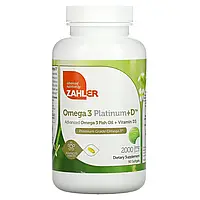 Zahler, Omega 3 Platinum+D, Advanced Omega 3 Fish Oil + Vitamin D3, 1,000 mg, 90 Softgels