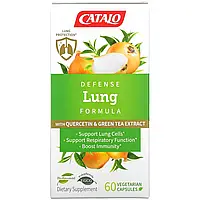 Catalo Naturals, Defense Lung Formula with Quercetin & Green Tea Extract, 60 Vegetarian Capsules