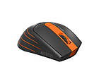Миша бездротова A4Tech FG30S Orange/Black USB, фото 5