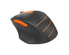 Миша бездротова A4Tech FG30S Orange/Black USB, фото 6