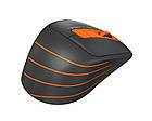Миша бездротова A4Tech FG30S Orange/Black USB, фото 7