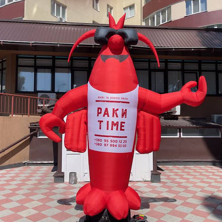 Надувна реклама рак зазивало надувна лялька 3,4 м, фото 1