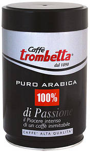 Мелена кава Caffe Trombetta Arabica 100% 250г (залізна банка)
