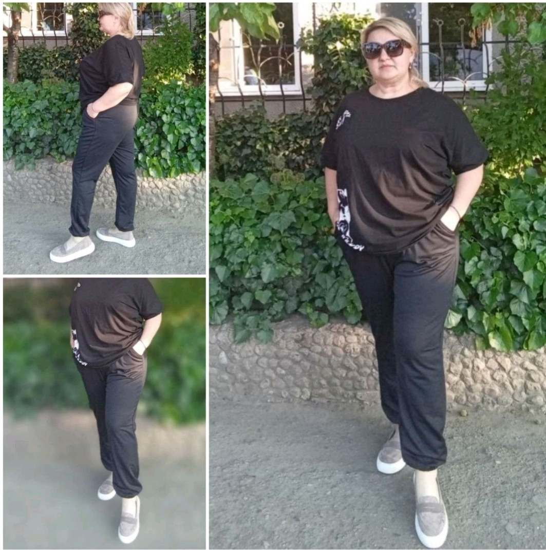 Спортивні жіночі штани батал оптом 50 52 54 56 58 60, фото 1