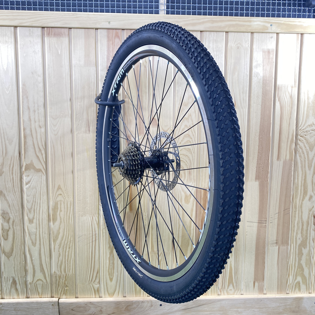 Велосипедне колесо в зборі заднє 27,5 TITAN СROSS КОМПЛЕКТ тріскачка-SHIMANO TAIWAN 7, ДИСКОВЕ ГАЛЬМО