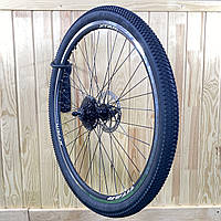 Велосипедне колесо в зборі заднє 26 TITAN СROSS пром підшипник КОМПЛЕКТ касета-SHIMANO TAIWAN 8, ДИСКОВЕ ГАЛЬМО + швидкий затискач