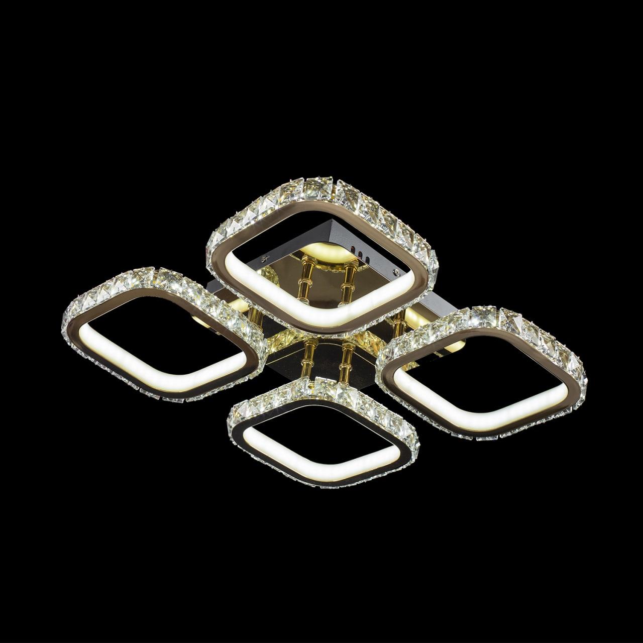 Світлодіодний світильник, люстра з кришталем у спальню, хол, невелика кімната, фото 1