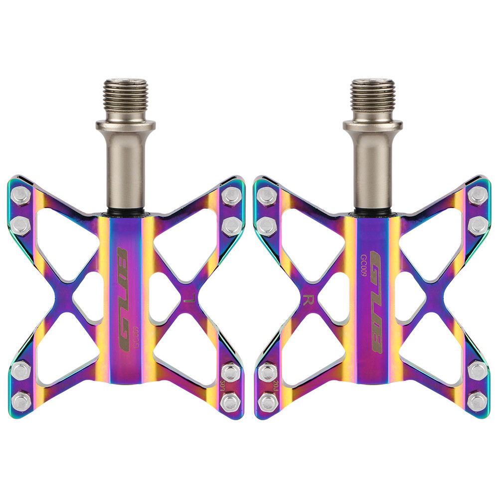 Педалі для велосипеда на пром підшипниках GUB GC009 алюмінієві (Oil Slick)
