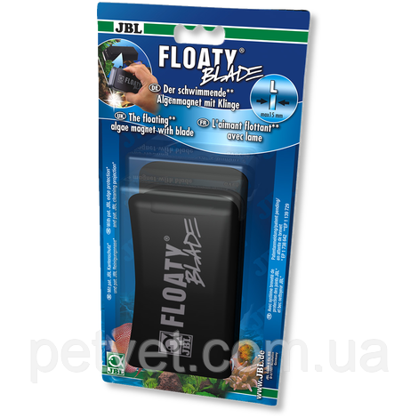 Скребок магнітний плавальний з лезом JBL Floaty Blade L, скло 8-15 мм