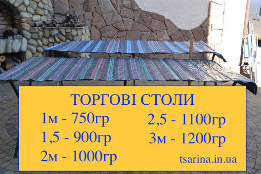 Стіл торговий розкладний 1 м 1.5 м 2 м 2.5 м 3метра, фото 2