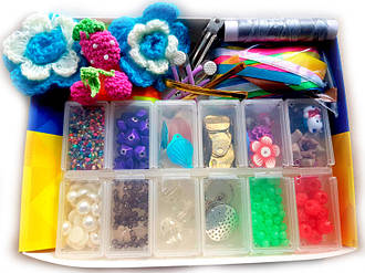 Набір для творчості для дівчинки| рукоділля| набір для декорування заколки, брошки, одягу