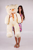 Кремовый мягкий мишка 140 см плюшевый - красивая игрушка на подарок любимой девушке, Большой медведь бежевый