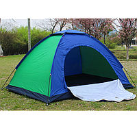 Туристическая трехместная палатка для отдыха 200х150см Зеленая