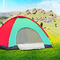 Палатка туристическая 3х местная для кемпинга 200х150см Синяя