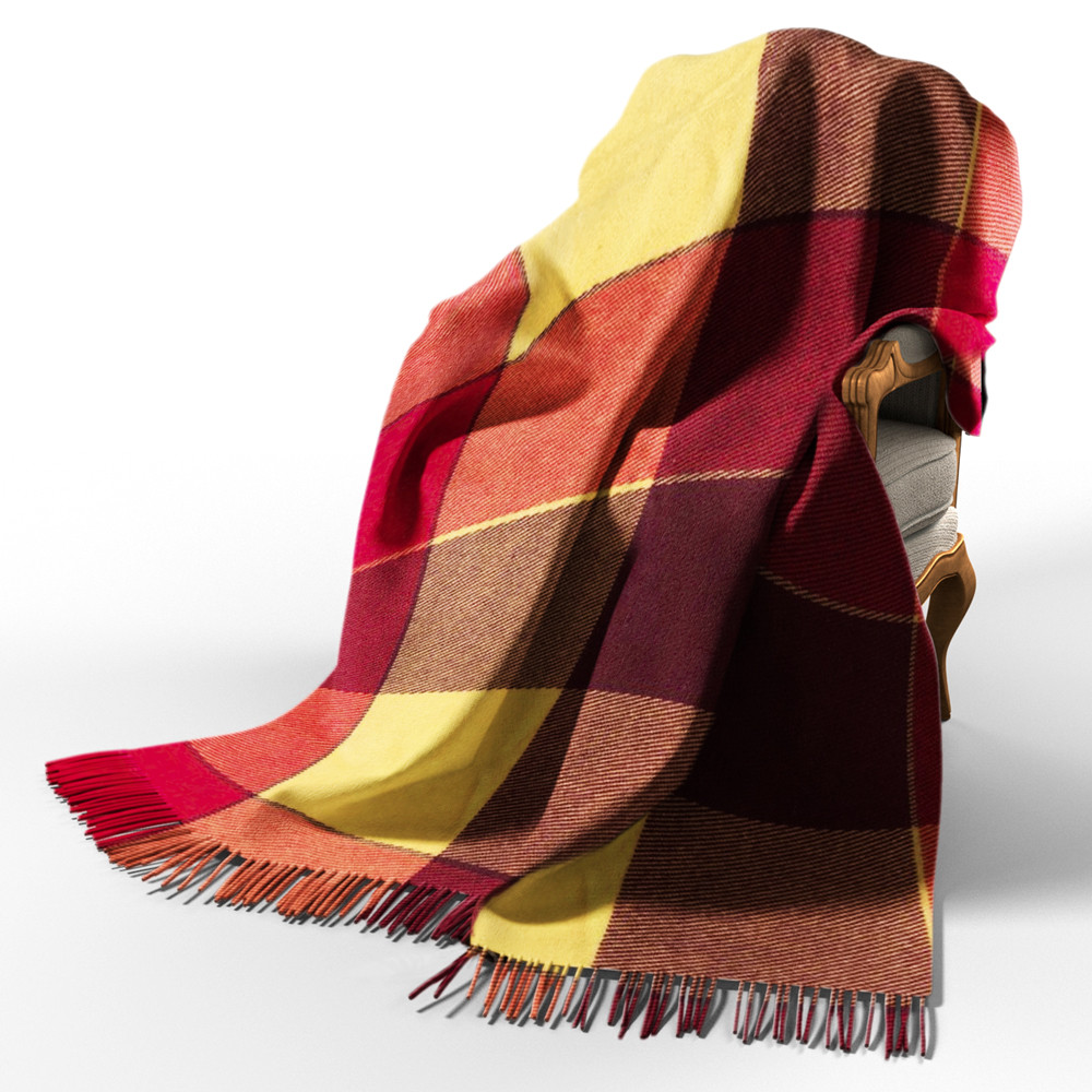 Купить Плед шерстяной Эльф жел-крас-бордо Love You Шерсть 140 x 200 см ...