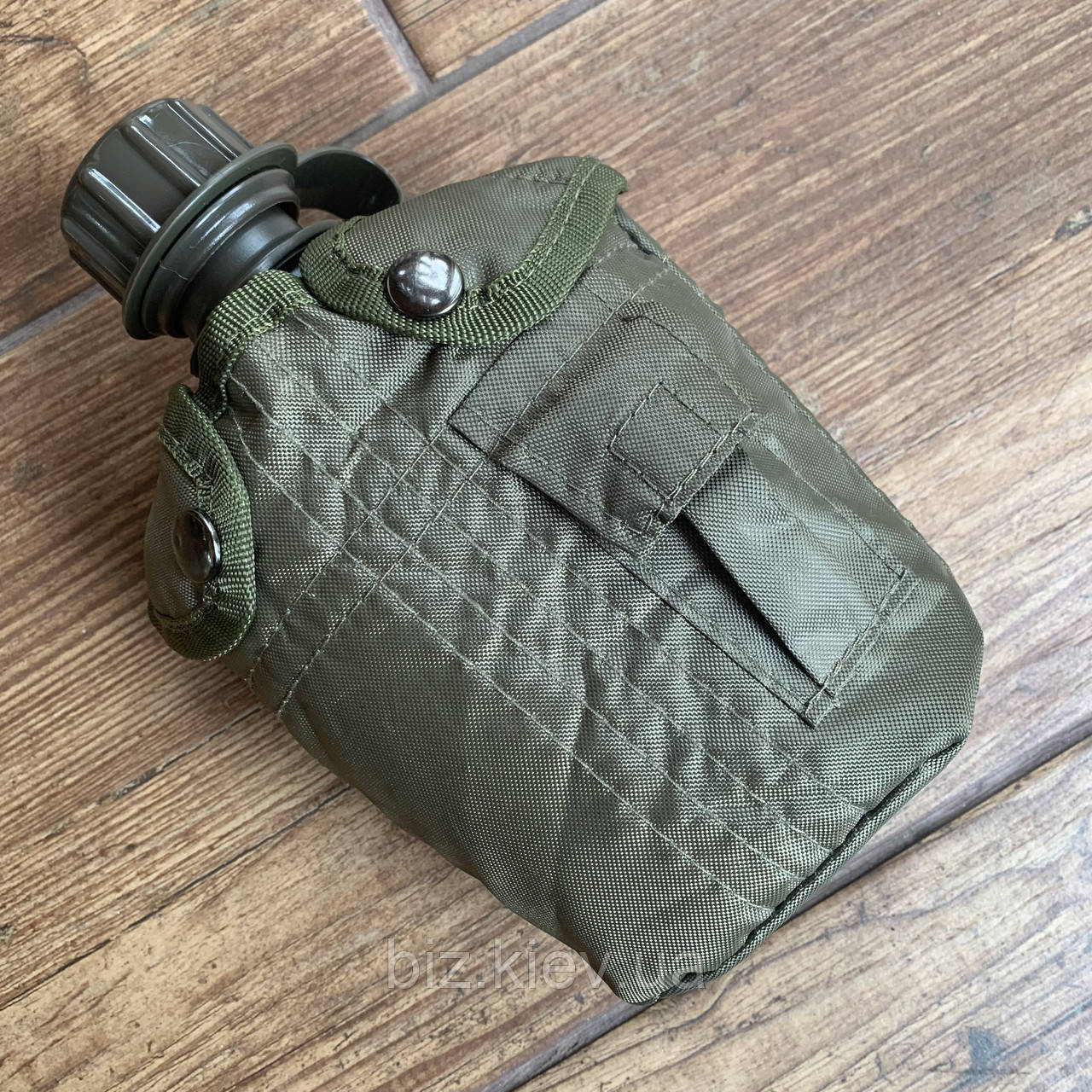 Фляга Mil-Tec Olive пластикова в чохлі олива