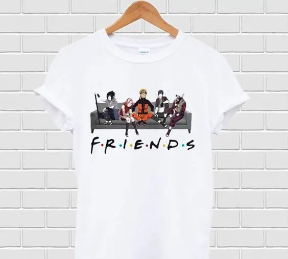 Футболка біла LOYS аніме Friends Naruto XS