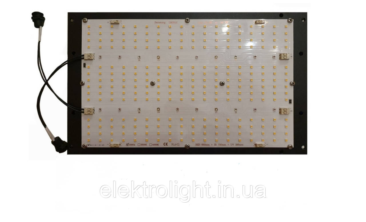 Світлодіодна фіто матриця з радіатором для рослин Quantum Board Samsung LM301H 120 Вт без драйвера