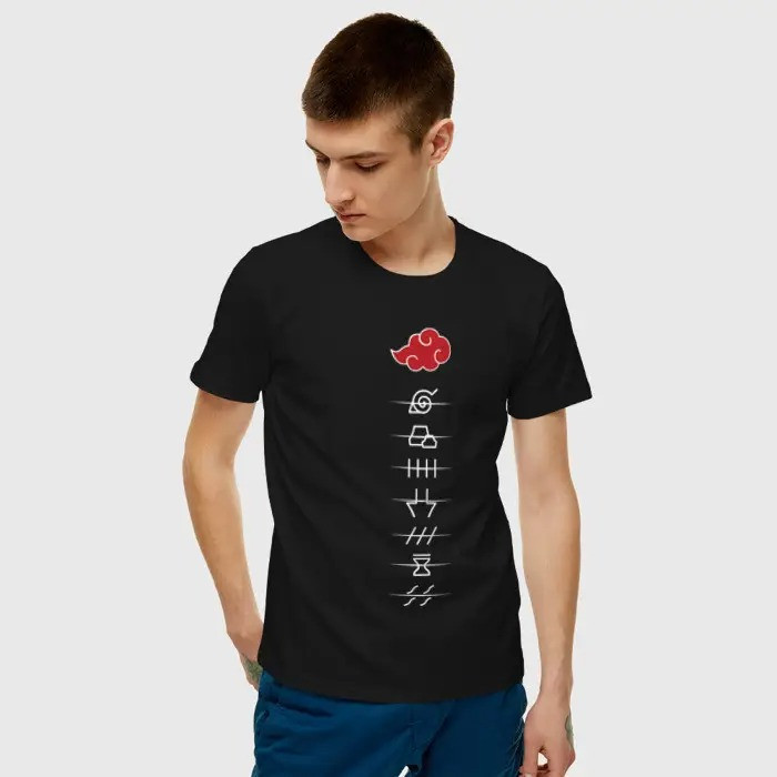 Футболка чорна LOYS аніме « Akatsuki symbol white » XS