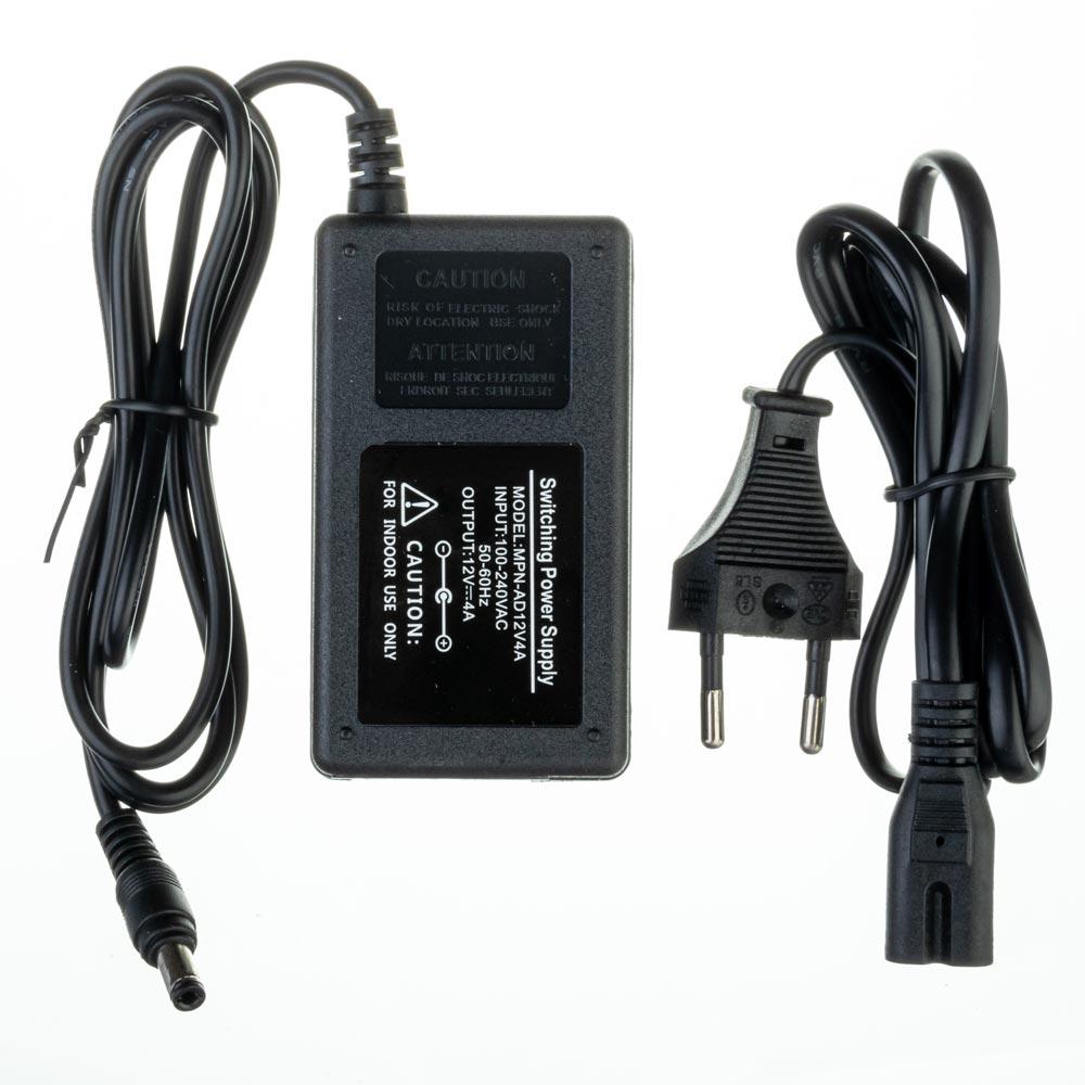 Блок живлення пластиковий 12V 36W 3A MPN-AD36W-12V-3A-1 зі штекером та вилкою 85×50×30 AVT