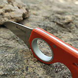 Ніж стропоріз CRKT Renner Neckolas rescue серрейтор, orange (рятувальника\пожежника\мчс), фото 4