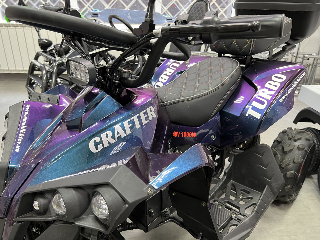 Електроквадроцикл CRAFTER TURBO 48V 1000W 2SL, з двома сидіннями, LED прожектор/фари, сигналізація, фото 1