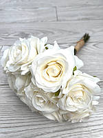 Искусственные розы ( белые 10 штук Premium )