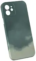 Чехол для телефона Apple iPhone 12 Wave Watercolour 31774dark green/gray