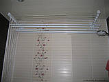 Сушарка 2 метри для білизни посилена настінно-стельова на шість лозин., фото 6