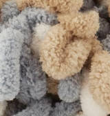 Нитки пряжа для в'язання велюрова плюшева петлями PUFFY COLOR Паффи Колор № 6395